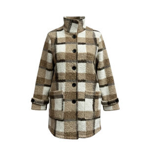 SHANA Tan Plaid Coat Size XS NWT Retail $178 Tuckernuck